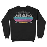 Miami Retro Dude Crewneck Black back