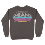 Miami Retro Dude Crewneck Dark Chocolate back
