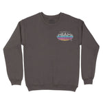 Miami Retro Dude Crewneck Dark Chocolate front
