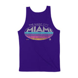 Miami Retro Dude Tank Top Team Purple back