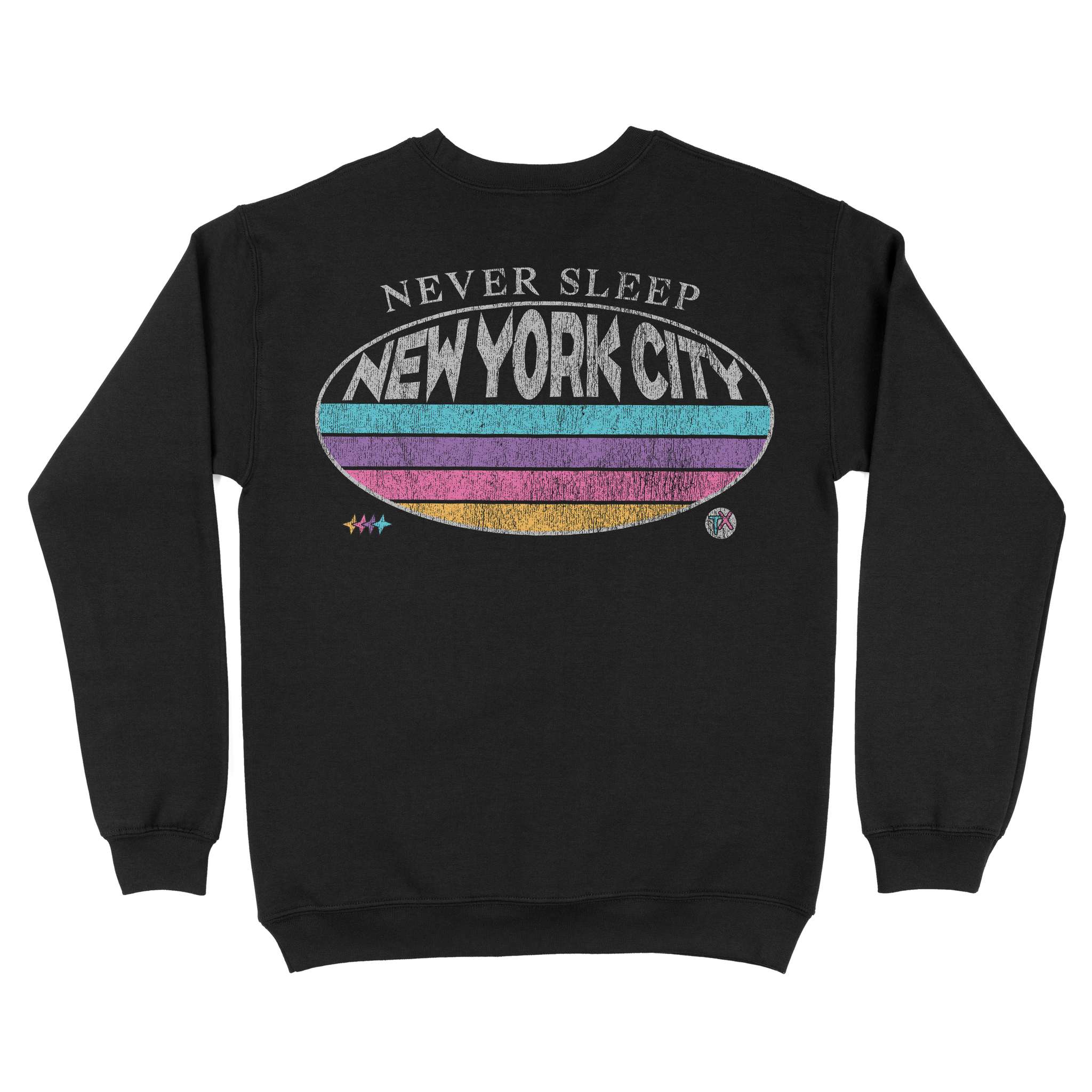 New York Retro Dude Crewneck Black back