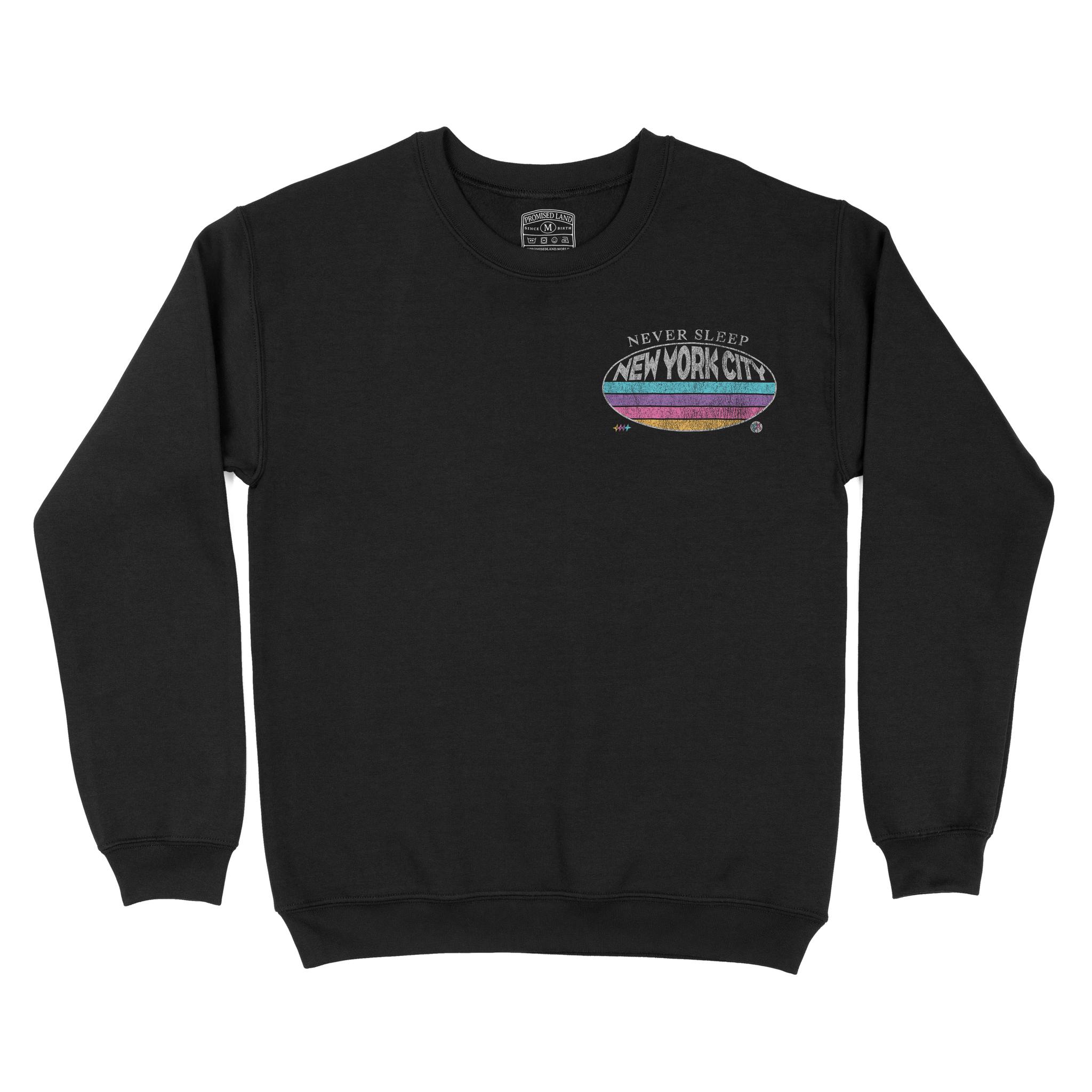 New York Retro Dude Crewneck Black front