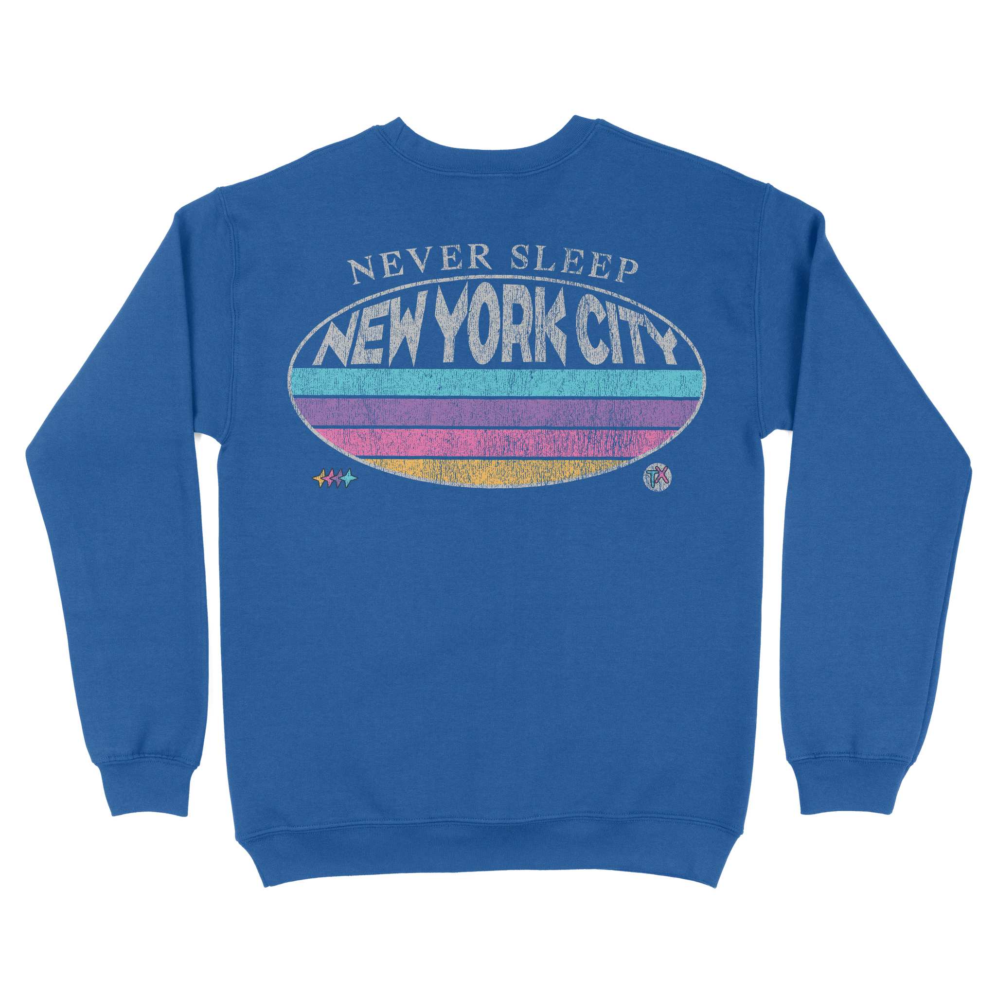 New York Retro Dude Crewneck Royal back