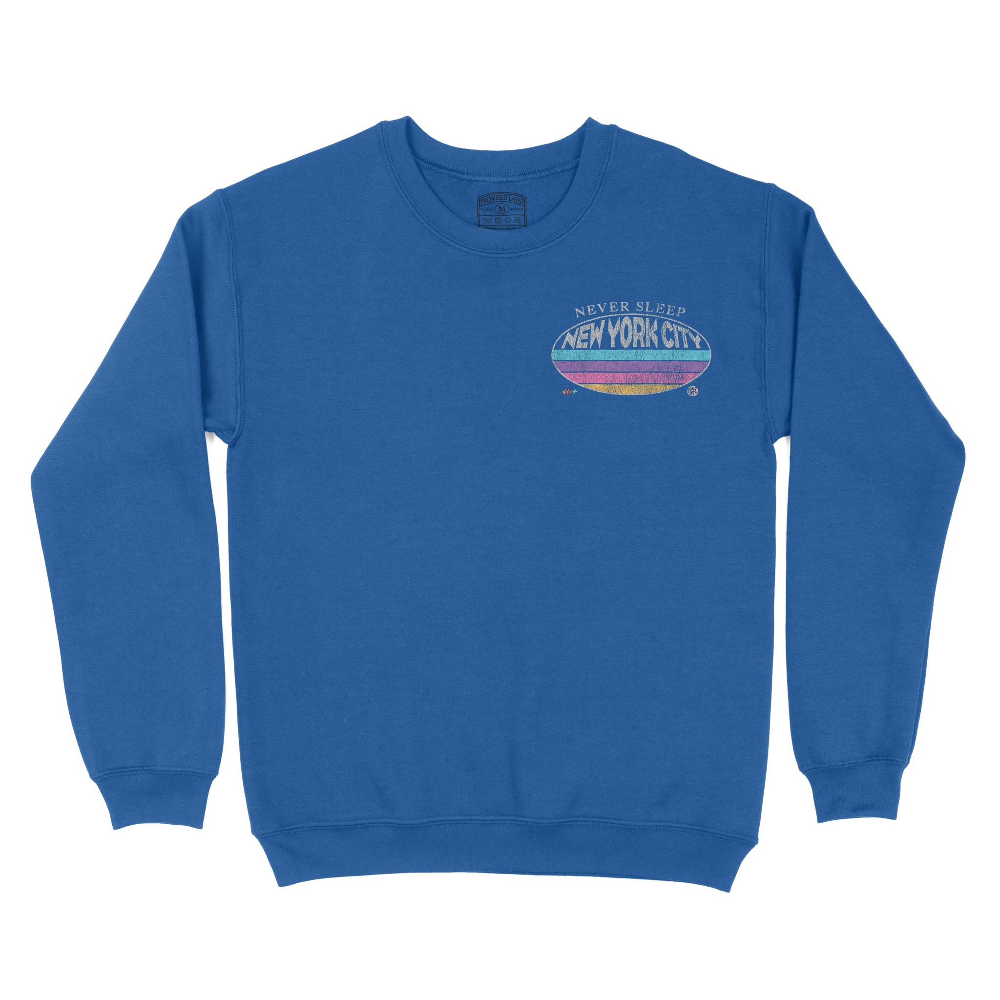 New York Retro Dude Crewneck Royal front