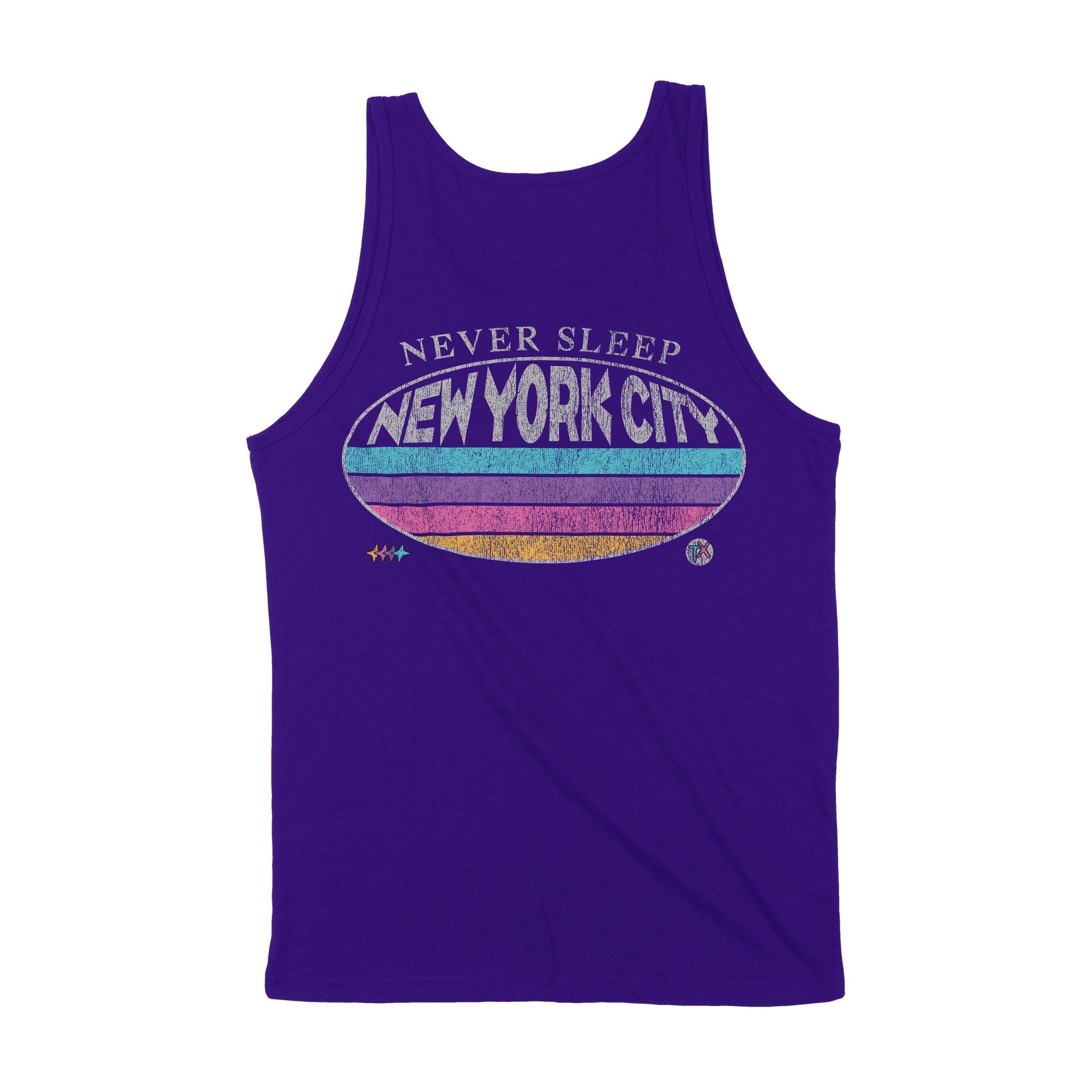 New York Retro Dude Tank Top Team_Purple back