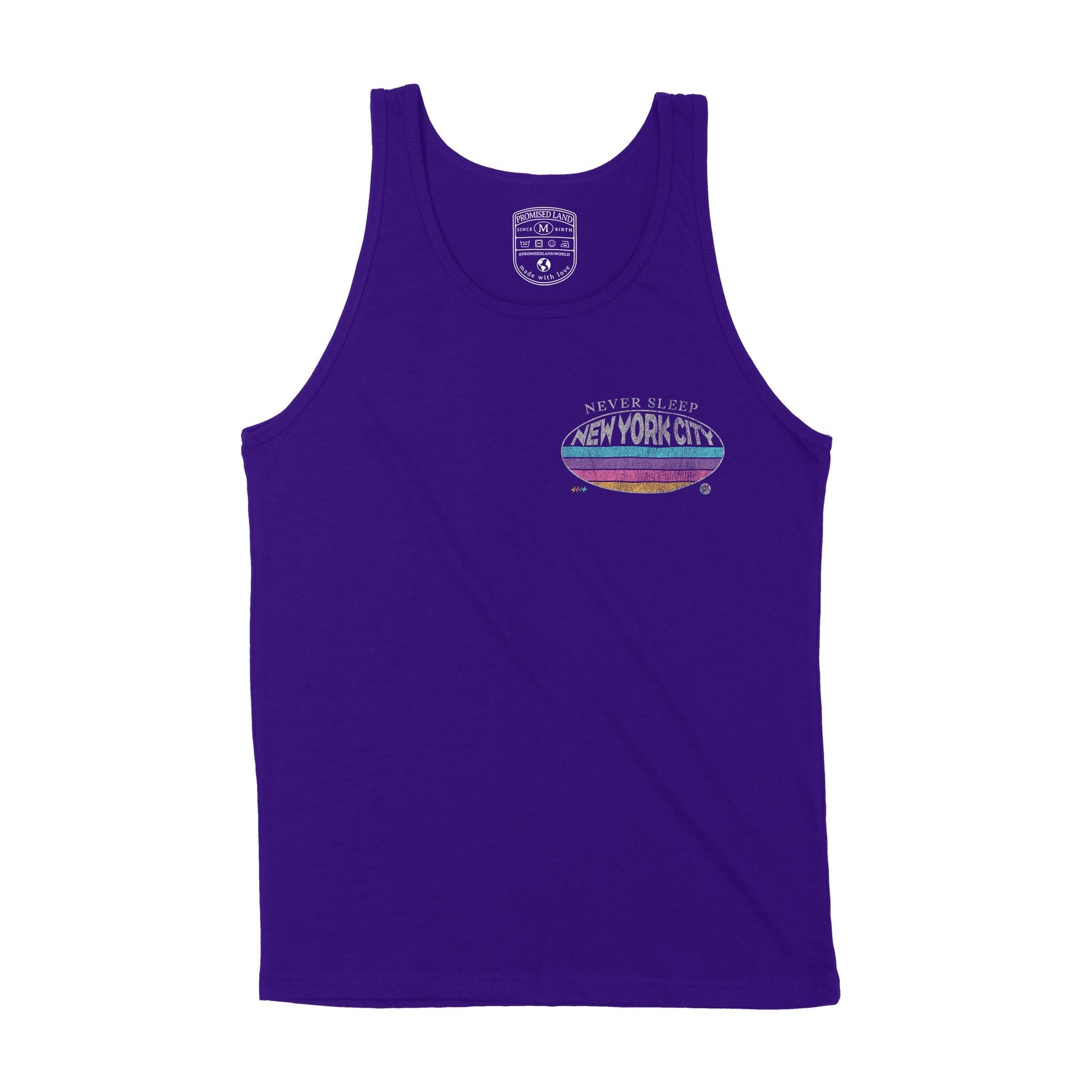 New York Retro Dude Tank Top Team_Purple front