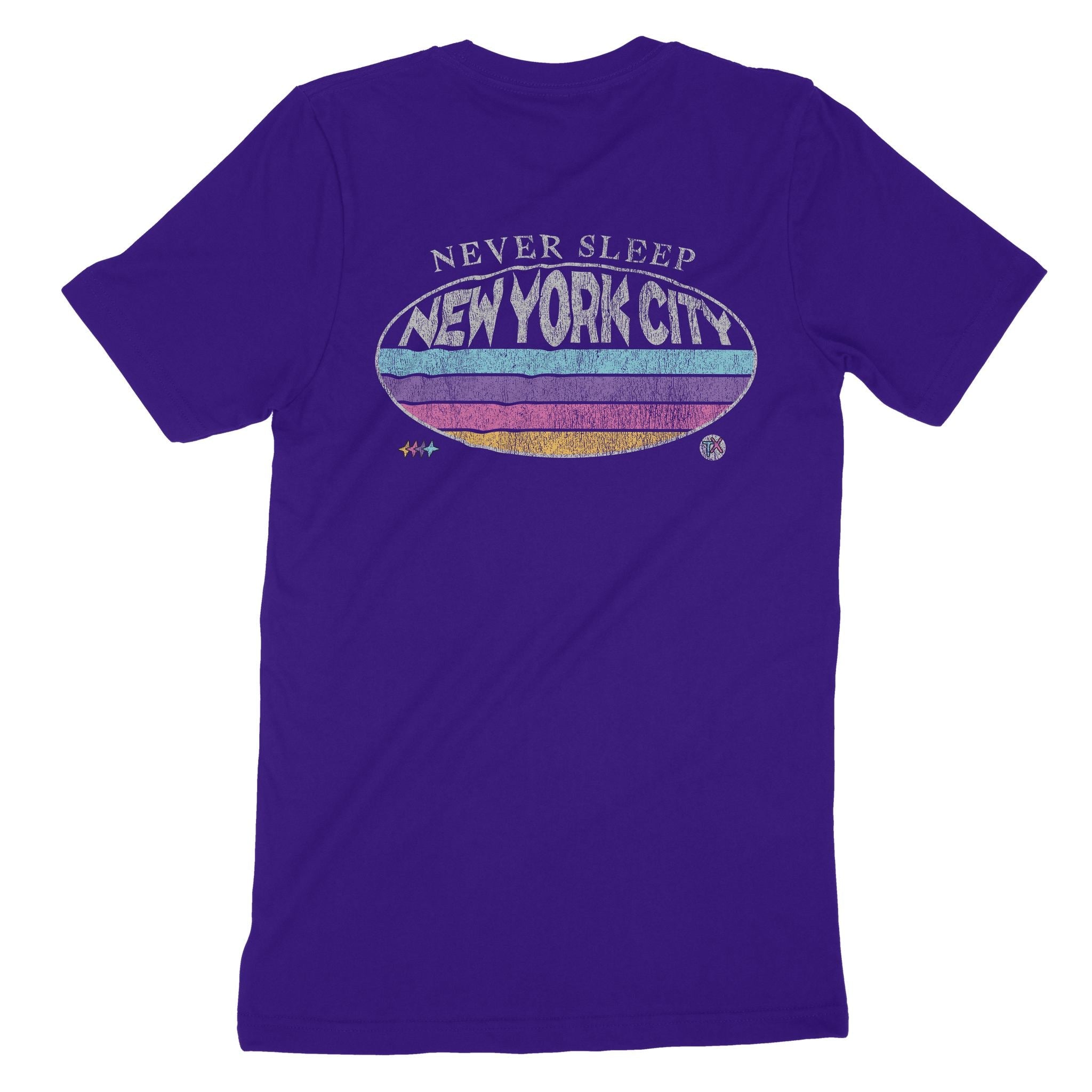 New York Retro Dude T-Shirt Team_Purple back