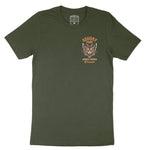 Asbury Park Tigerfly T-Shirt in Military Green - front view