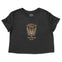 Austin Cropped Tee in Black - front view