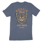 Austin Tigerfly T-Shirt Vintage Denim back