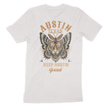 Austin Tigerfly T-Shirt Vintage White back