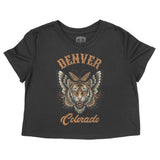 Denver Tigerfly Cropped Tee Black front