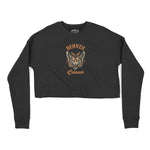 Denver Cropped Crew in Black - front view