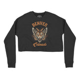 Denver Cropped Crew in Black - front view