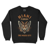 Miami Tigerfly Crewneck Black front