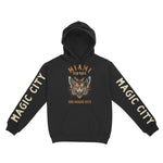 Miami Hoodie in Black - front-sleeves view