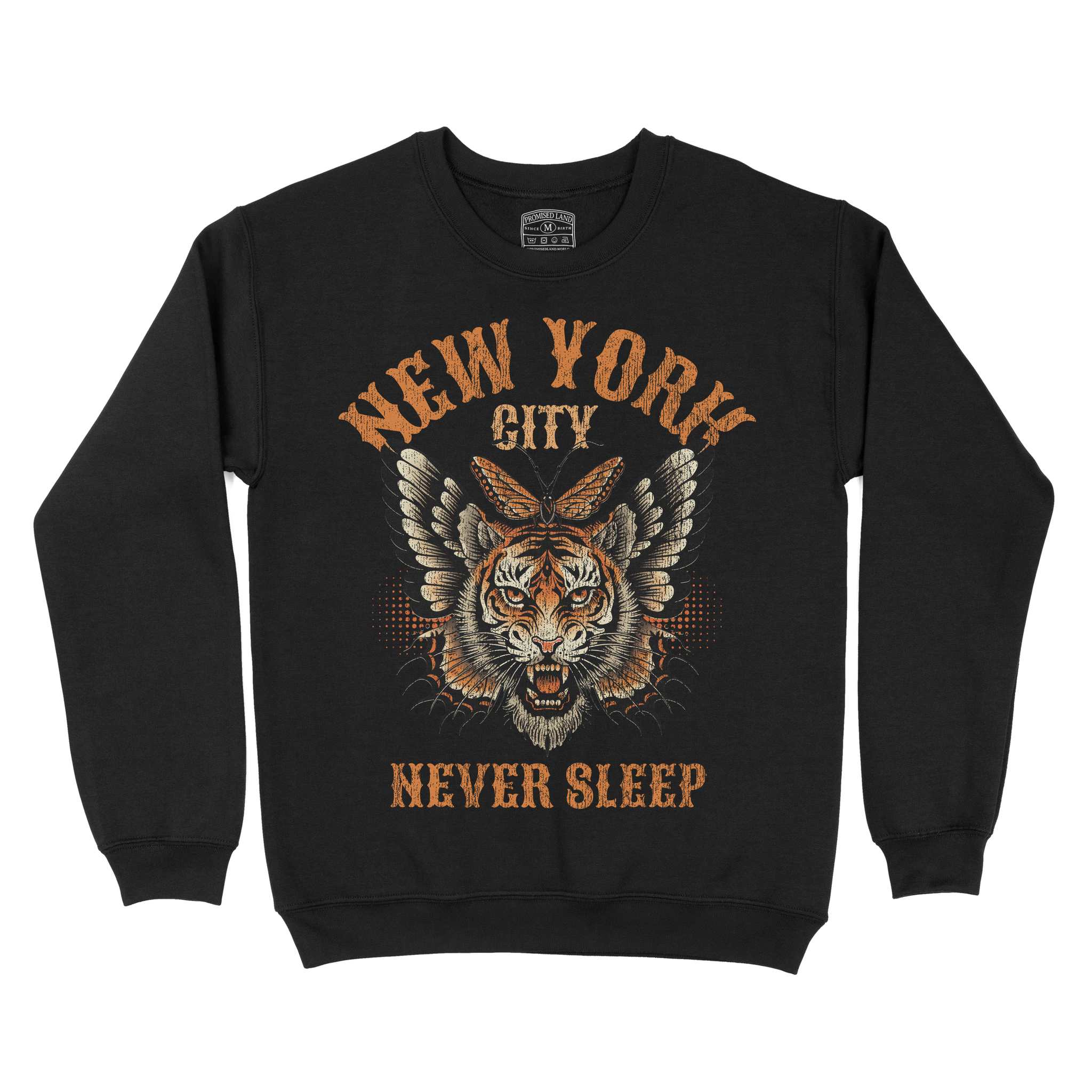 New York Tigerfly Crewneck Black front