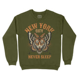 New York Tigerfly Crewneck Military_Green front
