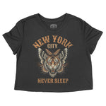 New York Tigerfly Cropped Tee Black front