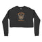New York Cropped Crew in Black - front view