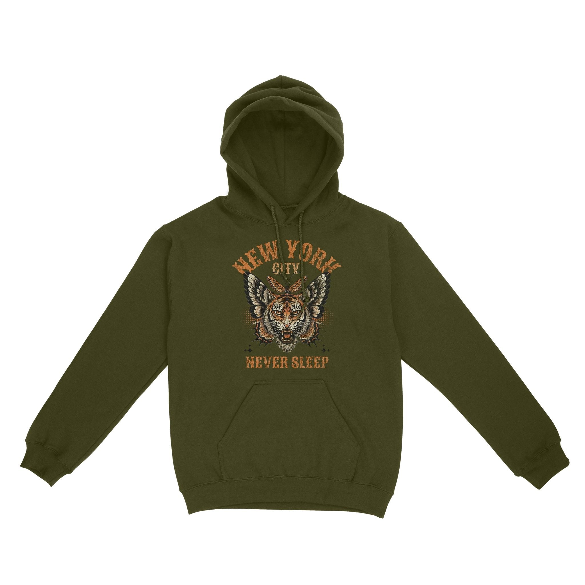 New York Tigerfly Hoodie Military_Green front