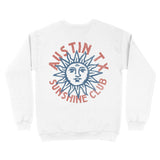 Austin Crewneck in White - back view
