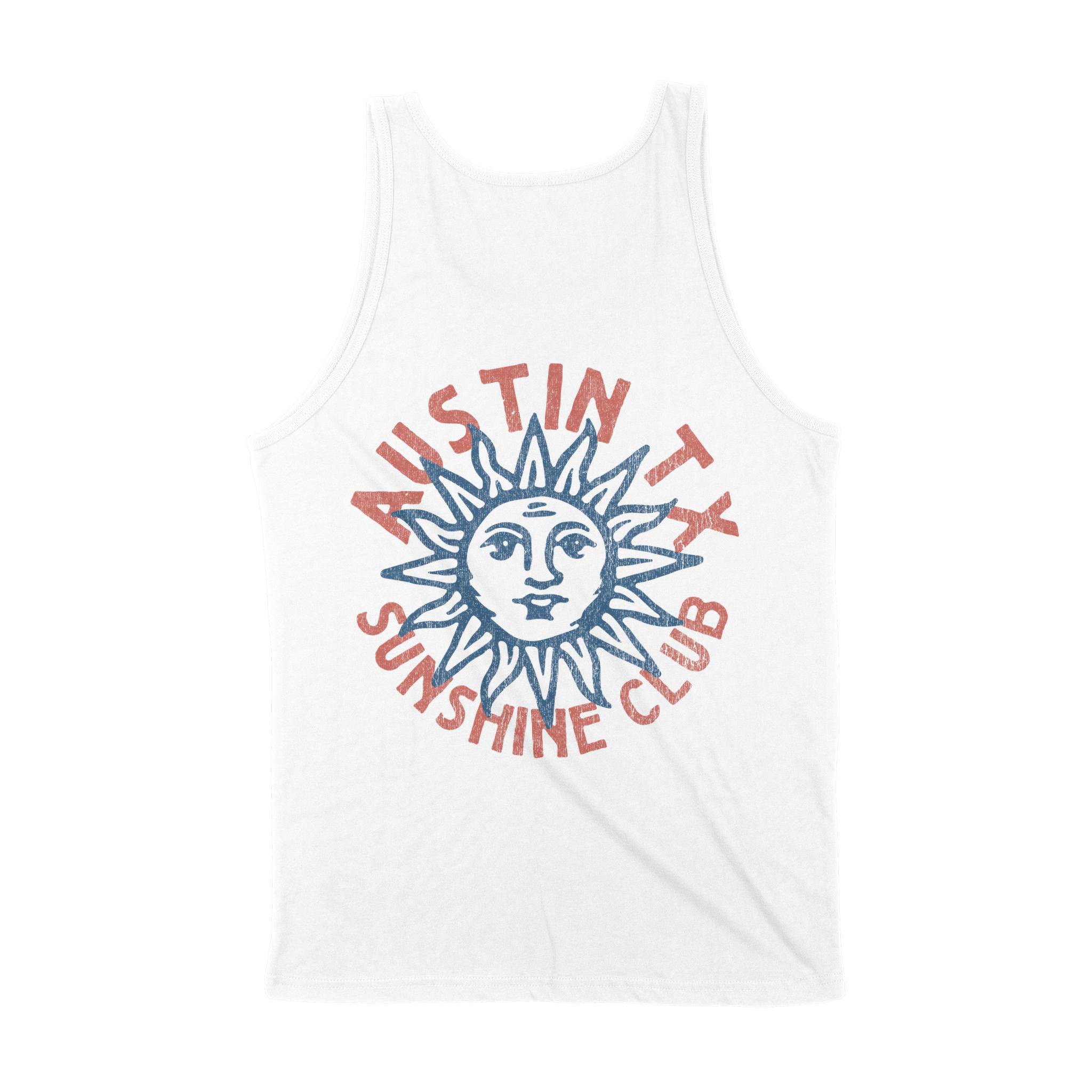 Austin Tank Top in White - back view