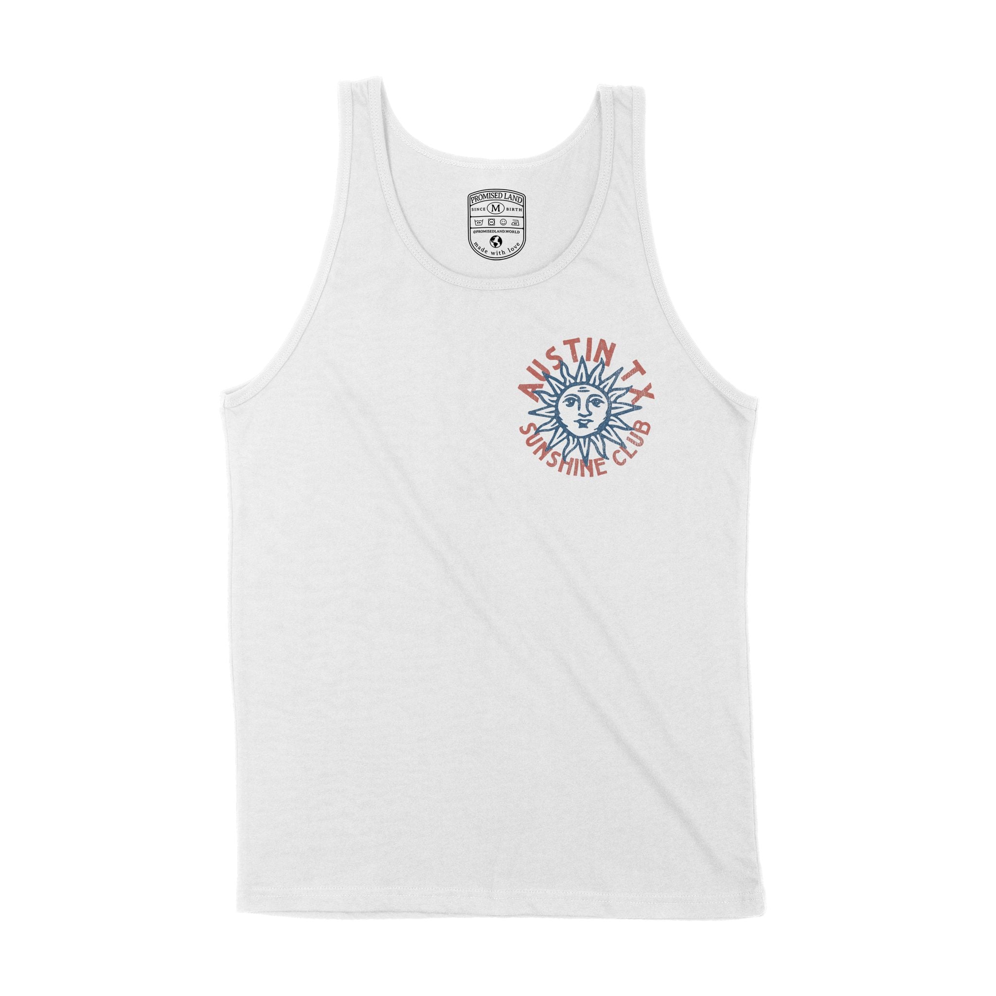 Austin Sun Man Tank Top White front