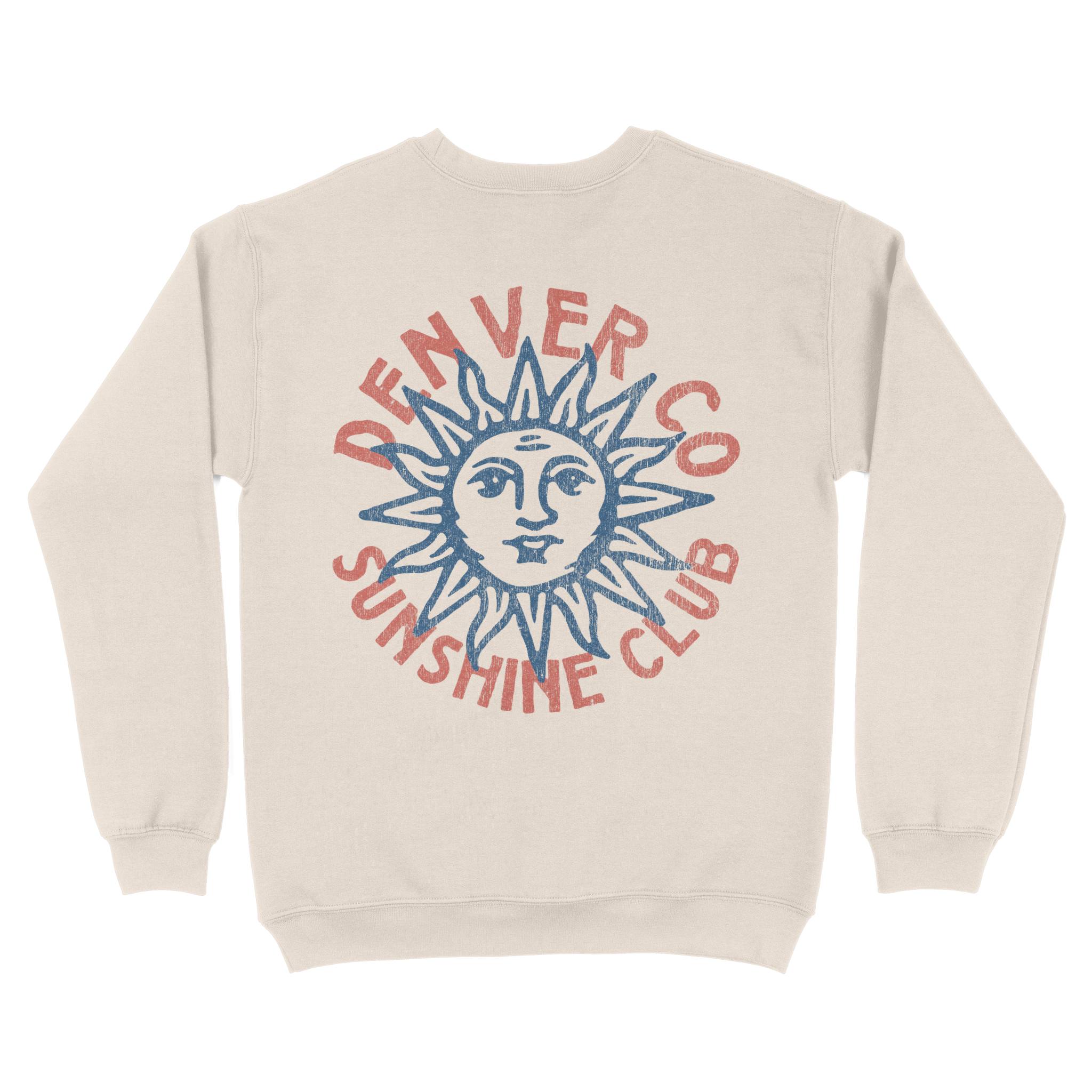 Denver Sun Man Crewneck in Natural - back view