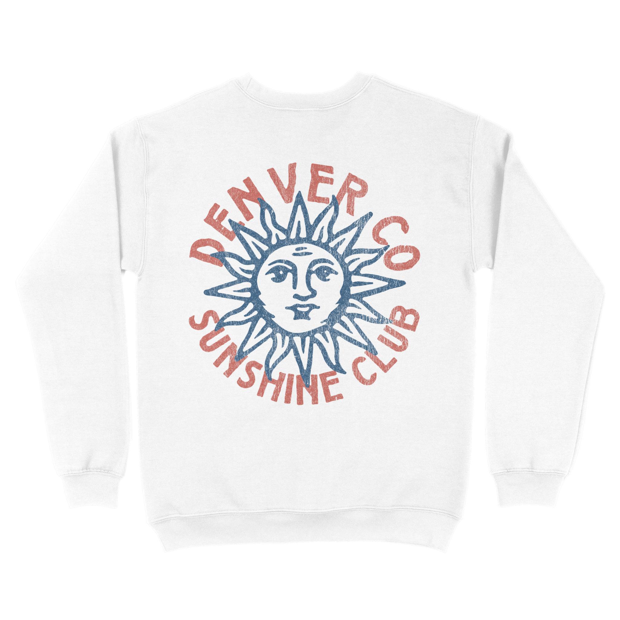 Denver Crewneck in White - back view