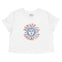 Denver Cropped Tee in White - front view