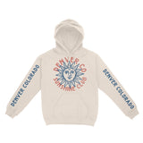 Denver Hoodie in Natural - front-sleeves view