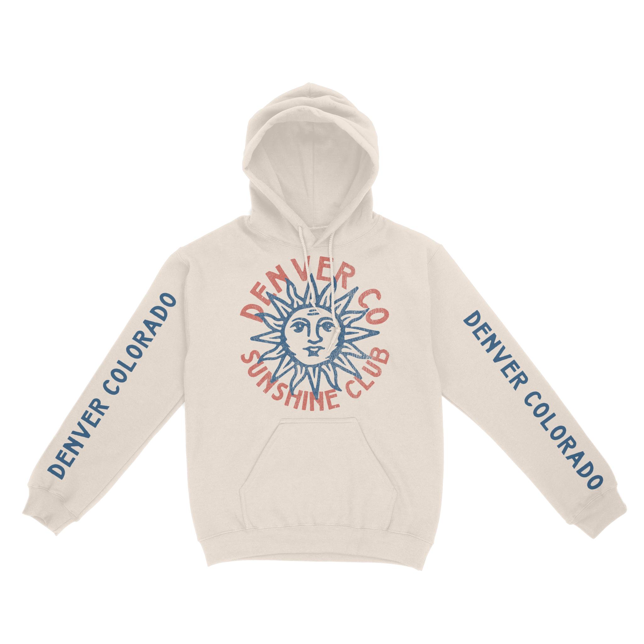 Denver Hoodie in Natural - front-sleeves view