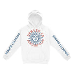 Denver Hoodie in White - front-sleeves view