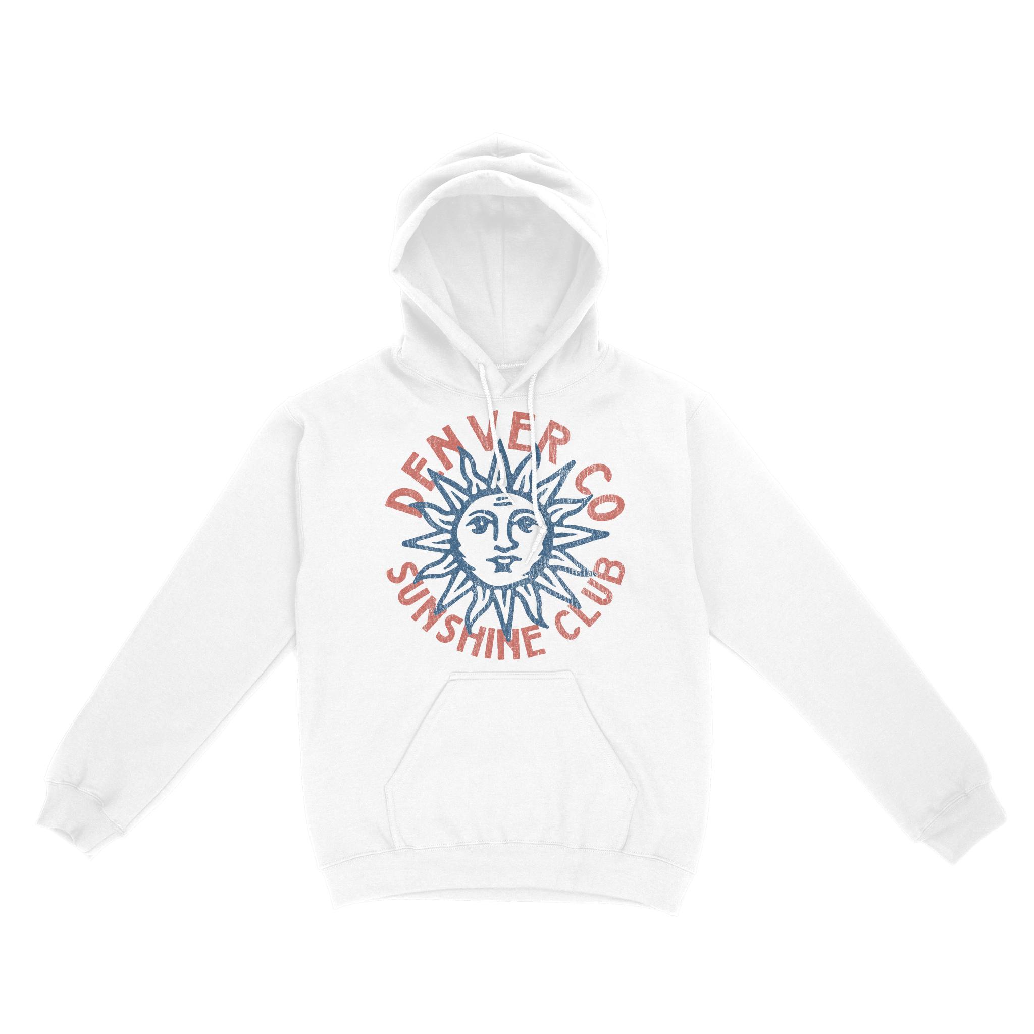 Denver Hoodie in White - front view