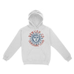Denver Sun Man Hoodie White front