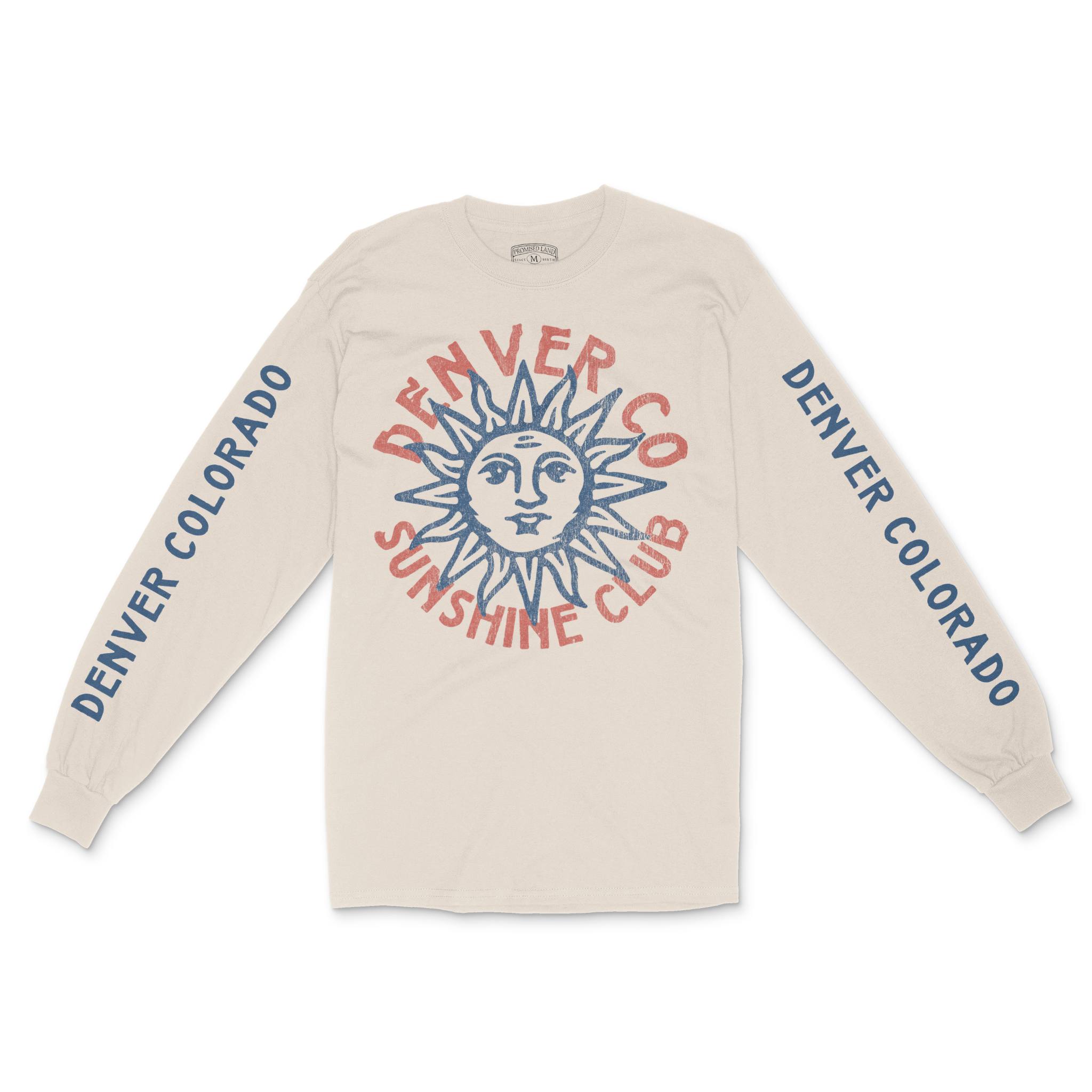 Denver Sun Man Longsleeve in Natural - front view with sleeves