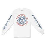 Denver Longsleeve in White - front-sleeves view