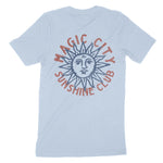Miami Sun Man T-Shirt Baby Blue back