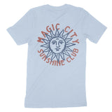 Miami Sun Man T-Shirt Baby Blue back