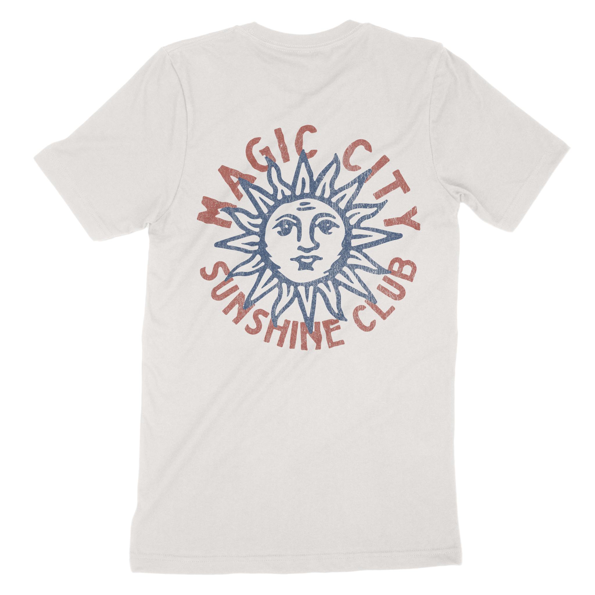 Miami Sun Man T-Shirt Vintage White back