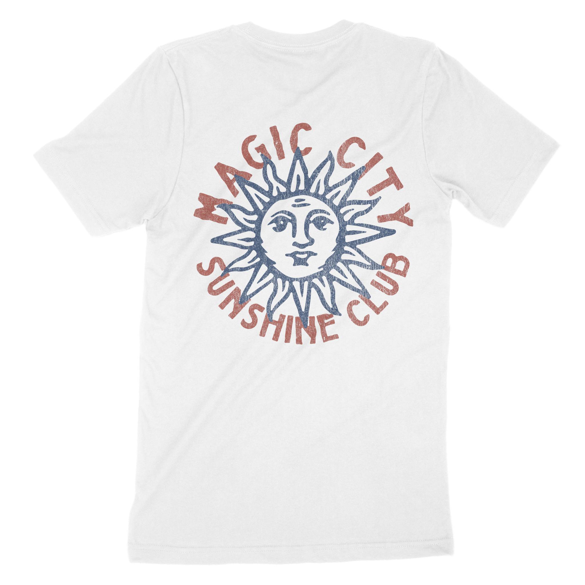 Miami Sun Man T-Shirt White back