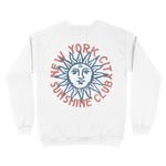 New York Crewneck in White - back view