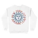 New York Crewneck in White - back view
