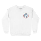 New York Crewneck in White - front view