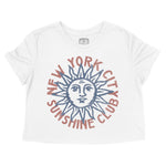 New York Sun Man Cropped Tee White front