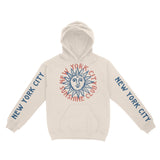 New York Hoodie in Natural - front-sleeves view