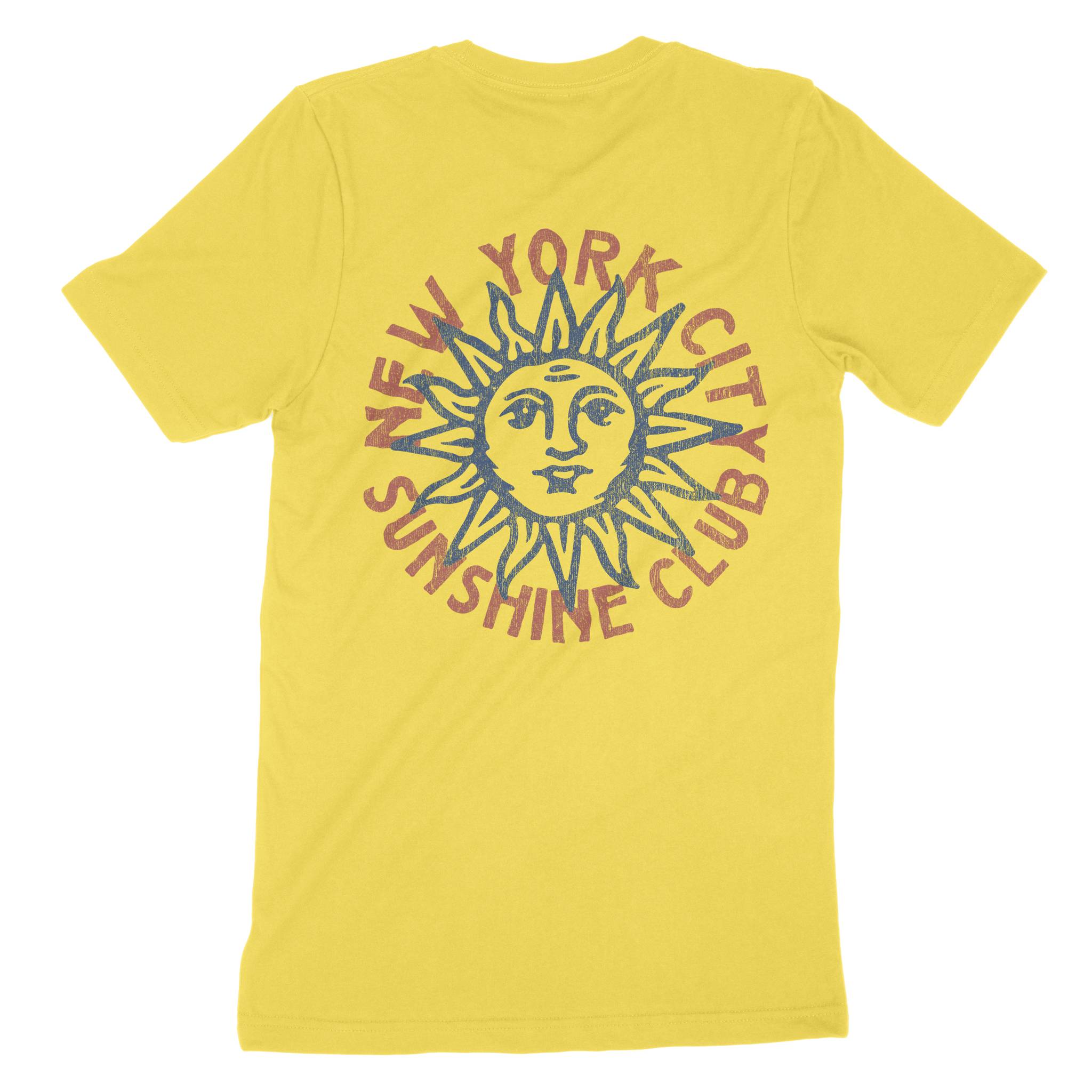 New York Sun Man T-Shirt Yellow back