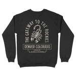 Denver Crewneck in Black - back view