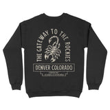 Denver Crewneck in Black - back view